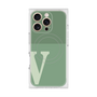 プレミアムスクエアケース with MagSafe［ オリジナル - initial two tone - V green ］