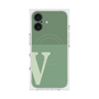 プレミアムスクエアケース with MagSafe［ オリジナル - initial two tone - V green ］