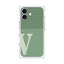 プレミアムスクエアケース with MagSafe［ オリジナル - initial two tone - V green ］