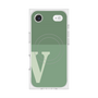 プレミアムスクエアケース with MagSafe［ オリジナル - initial two tone - V green ］