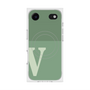 プレミアムスクエアケース with MagSafe［ オリジナル - initial two tone - V green ］