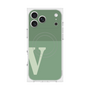 プレミアムスクエアケース with MagSafe［ オリジナル - initial two tone - V green ］