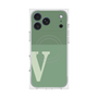 プレミアムスクエアケース with MagSafe［ オリジナル - initial two tone - V green ］