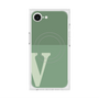 プレミアムスクエアケース with MagSafe［ オリジナル - initial two tone - V green ］