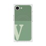 プレミアムスクエアケース with MagSafe［ オリジナル - initial two tone - V green ］