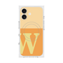 プレミアムスクエアケース with MagSafe［ オリジナル - initial two tone - W orange ］