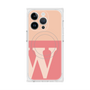 プレミアムスクエアケース with MagSafe［ オリジナル - initial two tone - W pink ］