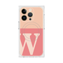 プレミアムスクエアケース with MagSafe［ オリジナル - initial two tone - W pink ］