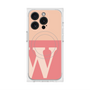 プレミアムスクエアケース with MagSafe［ オリジナル - initial two tone - W pink ］