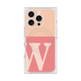 プレミアムスクエアケース with MagSafe［ オリジナル - initial two tone - W pink ］