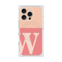 プレミアムスクエアケース with MagSafe［ オリジナル - initial two tone - W pink ］