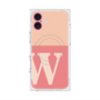 プレミアムスクエアケース with MagSafe［ オリジナル - initial two tone - W pink ］