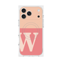 プレミアムスクエアケース with MagSafe［ オリジナル - initial two tone - W pink ］