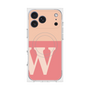 プレミアムスクエアケース with MagSafe［ オリジナル - initial two tone - W pink ］