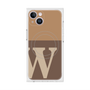 プレミアムスクエアケース with MagSafe［ オリジナル - initial two tone - W brown ］