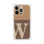 プレミアムスクエアケース with MagSafe［ オリジナル - initial two tone - W brown ］