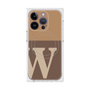 プレミアムスクエアケース with MagSafe［ オリジナル - initial two tone - W brown ］