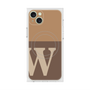 プレミアムスクエアケース with MagSafe［ オリジナル - initial two tone - W brown ］