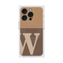 プレミアムスクエアケース with MagSafe［ オリジナル - initial two tone - W brown ］