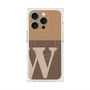 プレミアムスクエアケース with MagSafe［ オリジナル - initial two tone - W brown ］