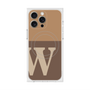 プレミアムスクエアケース with MagSafe［ オリジナル - initial two tone - W brown ］