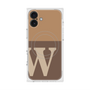 プレミアムスクエアケース with MagSafe［ オリジナル - initial two tone - W brown ］