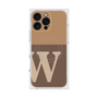 プレミアムスクエアケース with MagSafe［ オリジナル - initial two tone - W brown ］