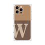 プレミアムスクエアケース with MagSafe［ オリジナル - initial two tone - W brown ］
