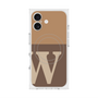 プレミアムスクエアケース with MagSafe［ オリジナル - initial two tone - W brown ］