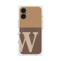 プレミアムスクエアケース with MagSafe［ オリジナル - initial two tone - W brown ］