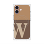 プレミアムスクエアケース with MagSafe［ オリジナル - initial two tone - W brown ］