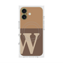 プレミアムスクエアケース with MagSafe［ オリジナル - initial two tone - W brown ］