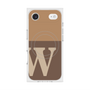 プレミアムスクエアケース with MagSafe［ オリジナル - initial two tone - W brown ］