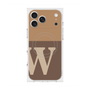 プレミアムスクエアケース with MagSafe［ オリジナル - initial two tone - W brown ］