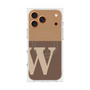 プレミアムスクエアケース with MagSafe［ オリジナル - initial two tone - W brown ］