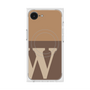プレミアムスクエアケース with MagSafe［ オリジナル - initial two tone - W brown ］