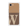プレミアムスクエアケース with MagSafe［ オリジナル - initial two tone - W brown ］