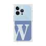 プレミアムスクエアケース with MagSafe［ オリジナル - initial two tone - W blue ］