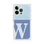 プレミアムスクエアケース with MagSafe［ オリジナル - initial two tone - W blue ］