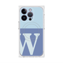 プレミアムスクエアケース with MagSafe［ オリジナル - initial two tone - W blue ］