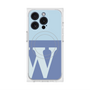 プレミアムスクエアケース with MagSafe［ オリジナル - initial two tone - W blue ］