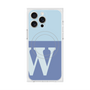プレミアムスクエアケース with MagSafe［ オリジナル - initial two tone - W blue ］