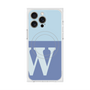 プレミアムスクエアケース with MagSafe［ オリジナル - initial two tone - W blue ］