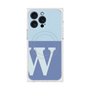 プレミアムスクエアケース with MagSafe［ オリジナル - initial two tone - W blue ］