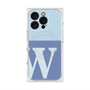 プレミアムスクエアケース with MagSafe［ オリジナル - initial two tone - W blue ］