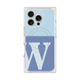 プレミアムスクエアケース with MagSafe［ オリジナル - initial two tone - W blue ］