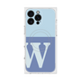 プレミアムスクエアケース with MagSafe［ オリジナル - initial two tone - W blue ］
