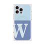 プレミアムスクエアケース with MagSafe［ オリジナル - initial two tone - W blue ］