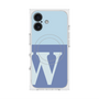 プレミアムスクエアケース with MagSafe［ オリジナル - initial two tone - W blue ］