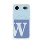 プレミアムスクエアケース with MagSafe［ オリジナル - initial two tone - W blue ］